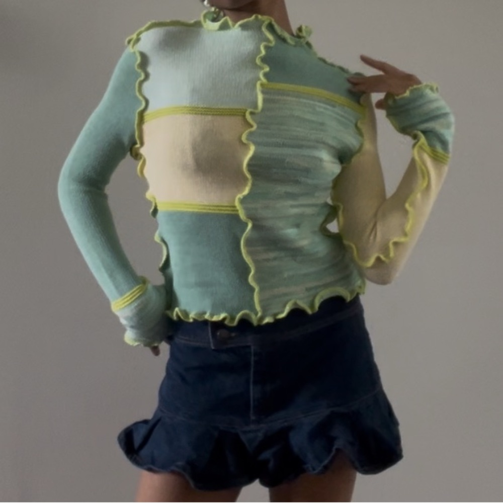 ASOS Pastel Ruffle Sweater - Picture 4 of 4